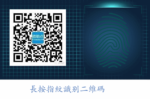 科技藍(lán)創(chuàng)意動態(tài)指紋微信二維碼圖